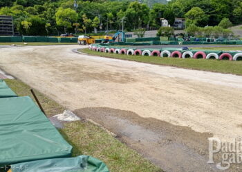 たからづかカートフィールドが路面張替え　6月上旬に前半区間が新路面へ