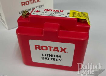 ROTAX純正の軽量リチウムバッテリー発売　従来比2kg減のRMC公認品